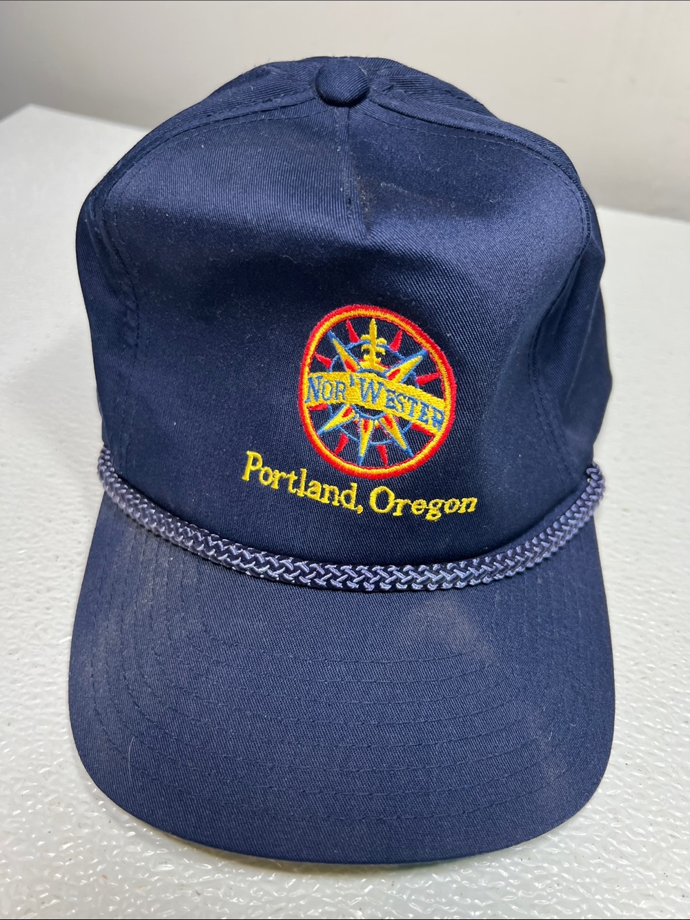 Northwest Navy Hat with Yellow Portland Oregon Embroidery